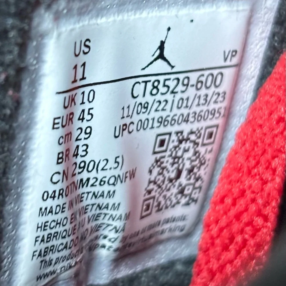 Jordan 6 Retro Toro Bravo 2023 Size 11